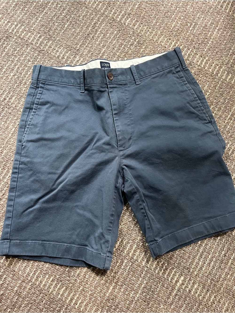 J. Crew Men’s Navy Flat-Front Chino Shorts